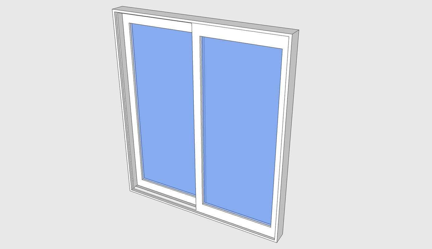 proline contemporary sliding door 3d model